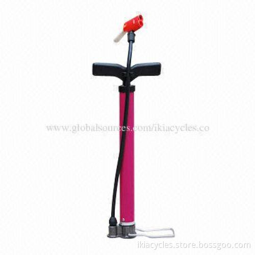 Small steel bicycle pump with fashionable handle, high pressure, easy to carry